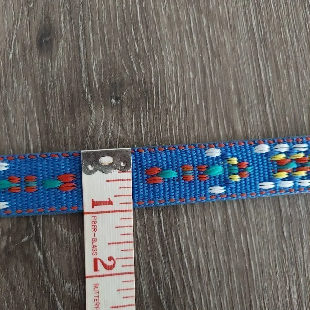 Nocona Embroidered Woven Blue Belt 💙  32